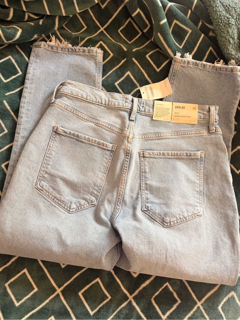 NWT Agolde Riley Crop High Rise Straight jeans - Picture 4 of 4